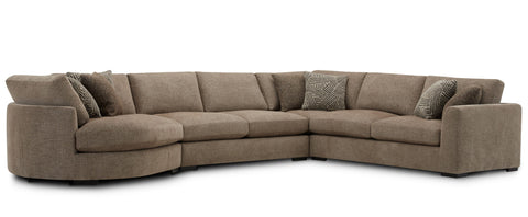 The Bump - 4 Piece Modular Sectional - Alistair Fossil - Premium Stationary Sectionals from Parker Living - Just $4247.50! Shop now at brett interiors