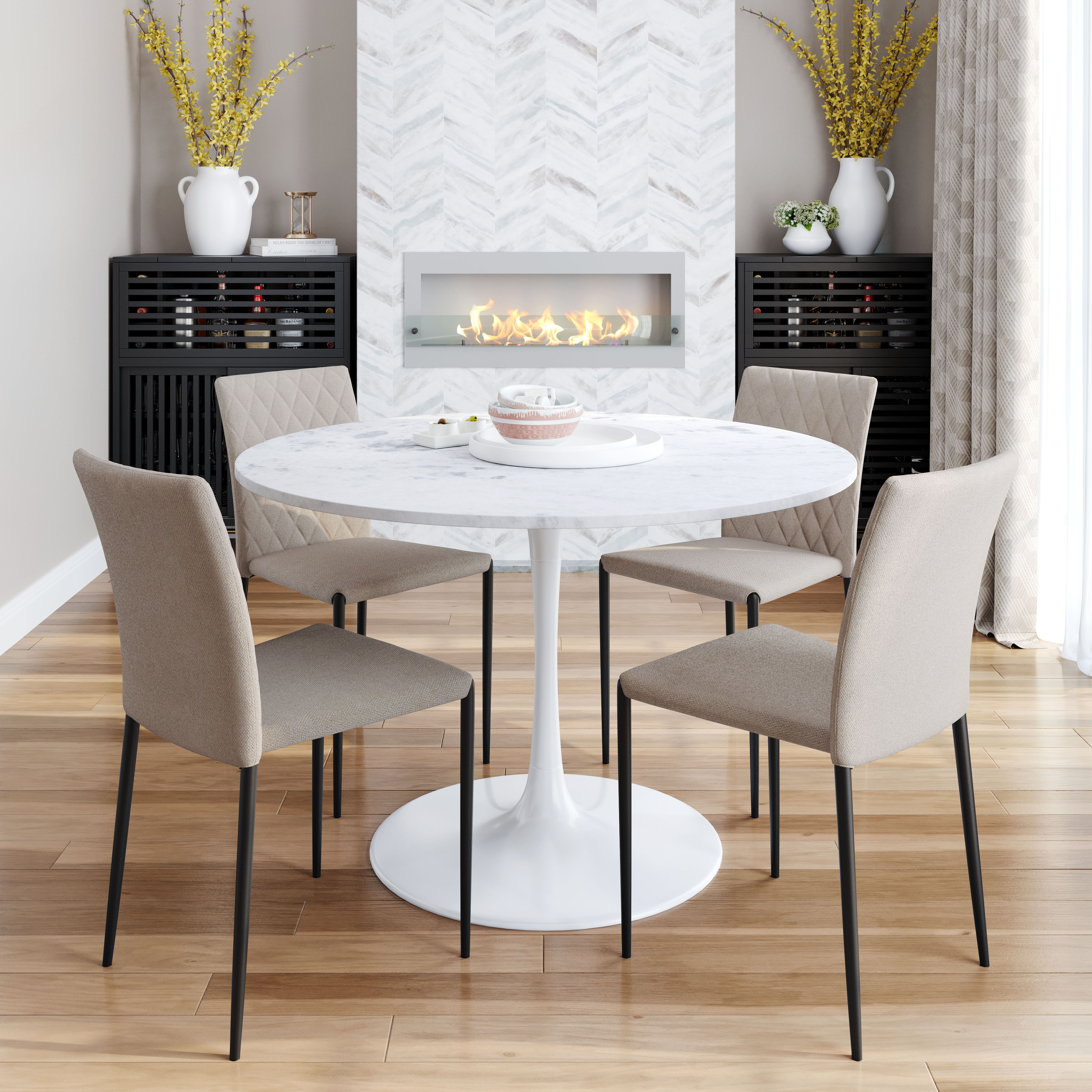 Phoenix - Dining Table - White - Premium Dining Tables from Zuo Modern - Just $3075! Shop now at brett interiors