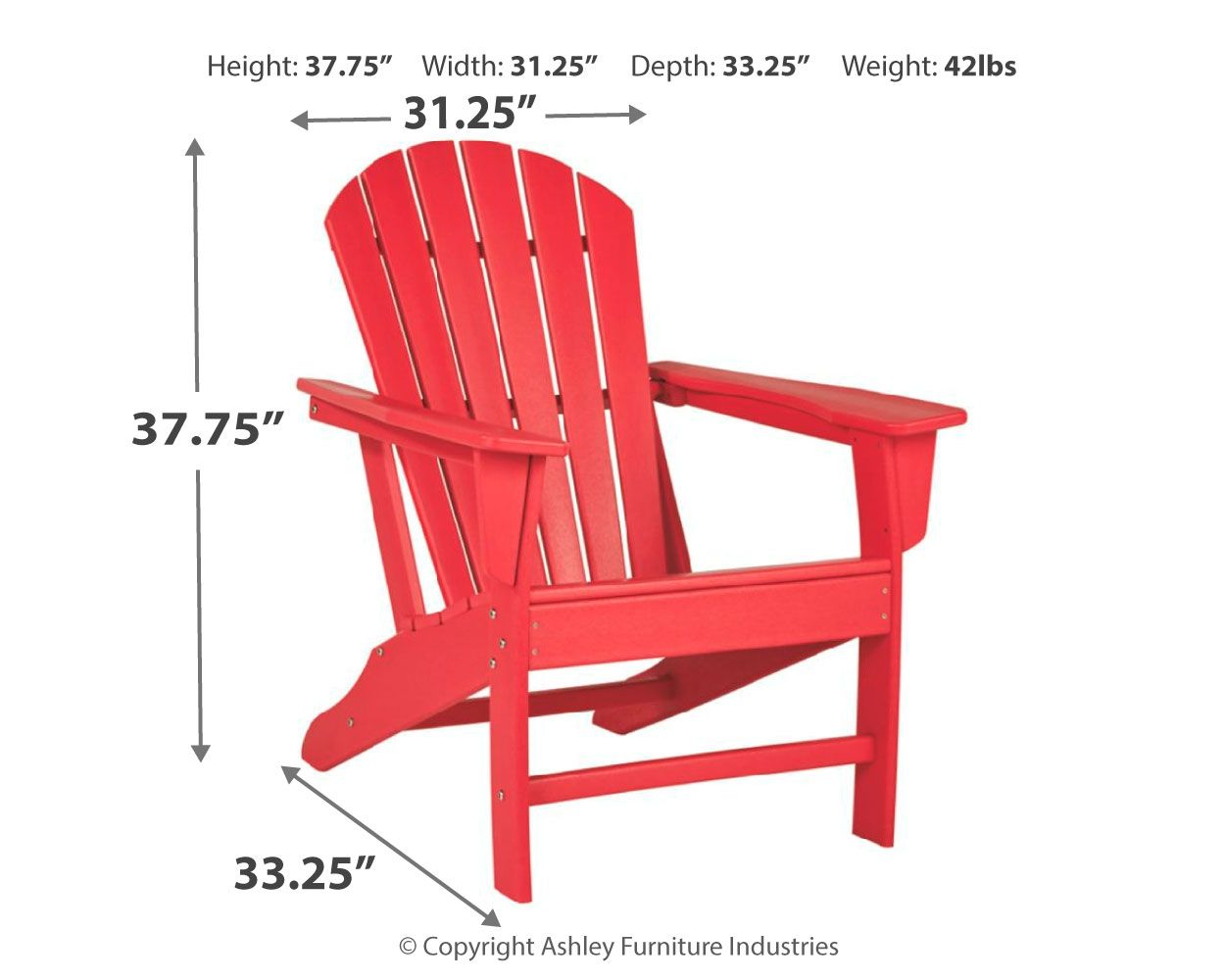 Sundown Treasure - Outdoor Adirondack Chair - Premium Arm Chairs from Signature Design by Ashley® - Just $297.50! Shop now at brett interiors