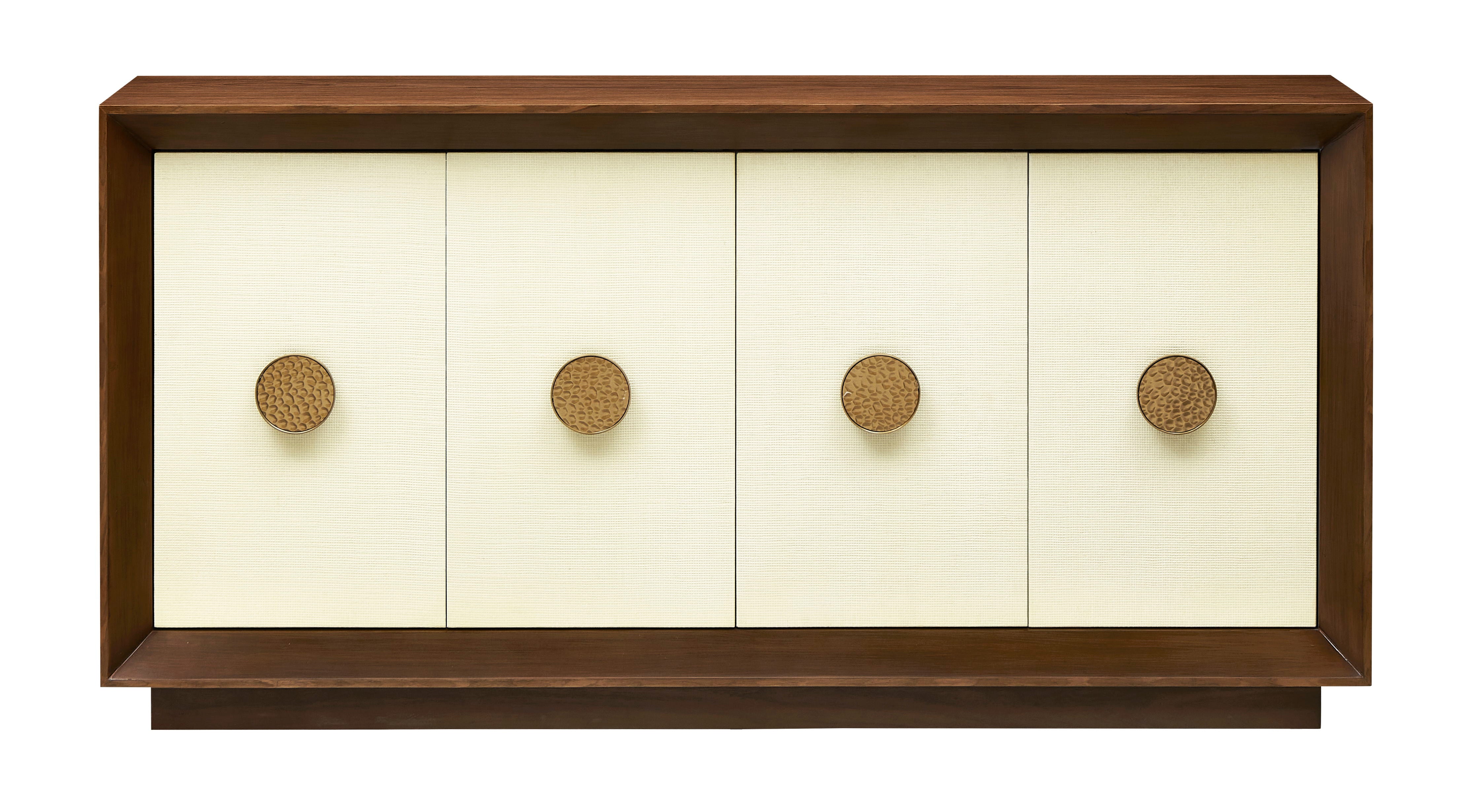 Shelburne - Four Door Credenza - Walnut / Cream - Premium Credenzas from Coast2Coast Home - Just $4537.50! Shop now at brett interiors