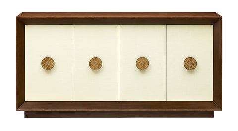 Shelburne - Four Door Credenza - Walnut / Cream - Premium Credenzas from Coast2Coast Home - Just $4537.50! Shop now at brett interiors