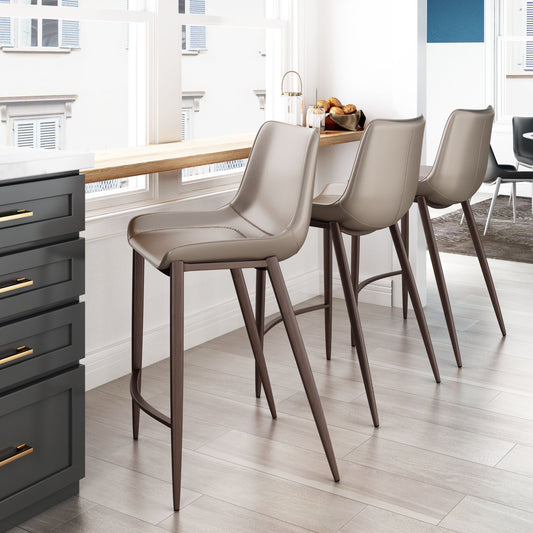 Magnus - Counter Chair (Set of 2) - Gray / Walnut - Premium Chair Sets from Zuo Modern - Just $1600! Shop now at brett interiors