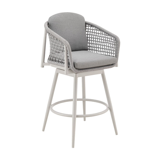 Rhodes - Outdoor Patio Swivel Bar Stool - Premium Counter Height (24"-27") from Armen Living - Just $875! Shop now at brett interiors