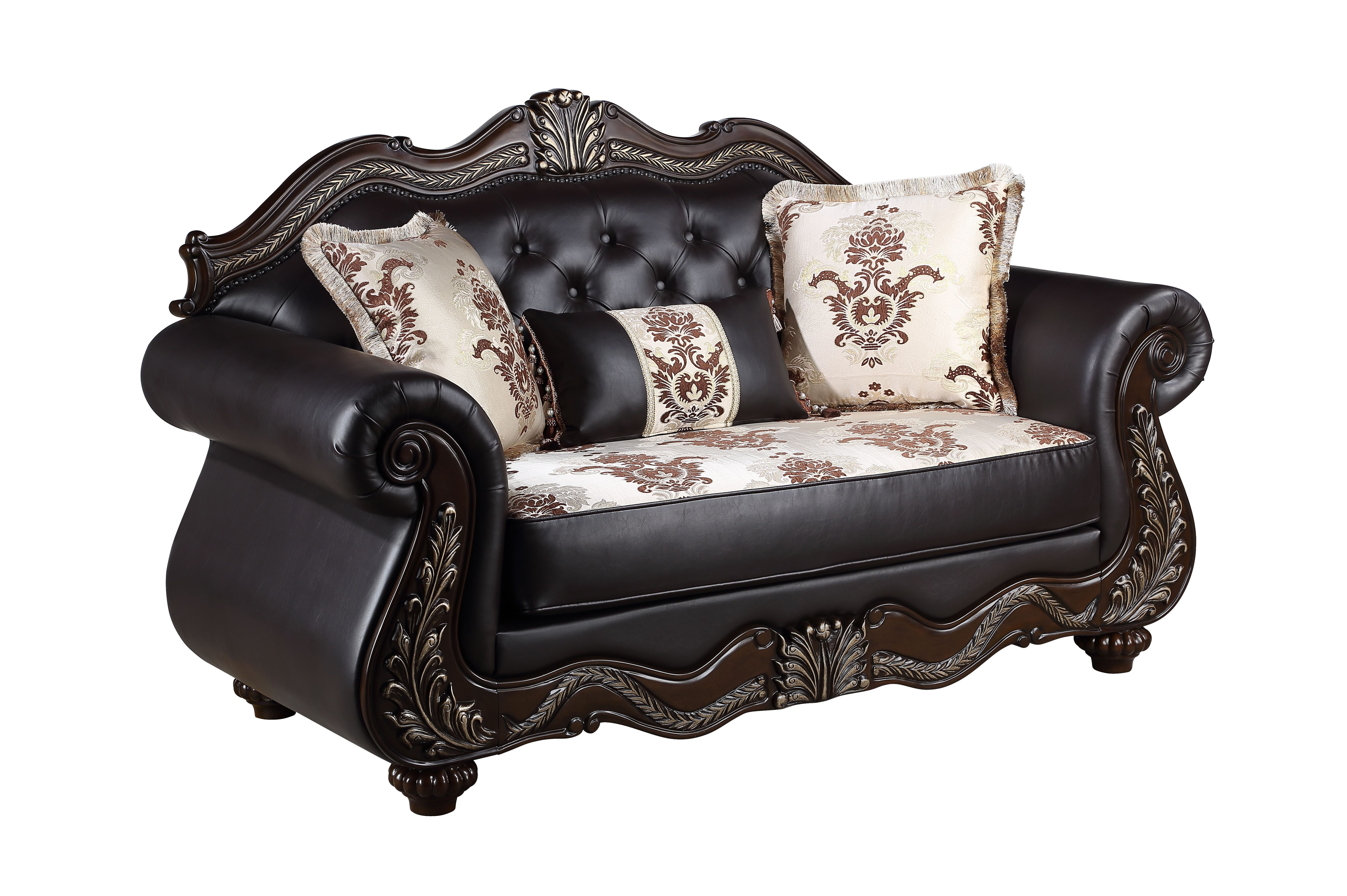 Maximus - Loveseat - Dark Brown - Premium Stationary Loveseats from New Classic - Just $1672.50! Shop now at brett interiors