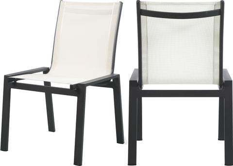 Nizuc - Outdoor Patio Dining Chair (Set of 2) - White - Premium Chair Sets from Meridian Furniture - Just $750! Shop now at brett interiors