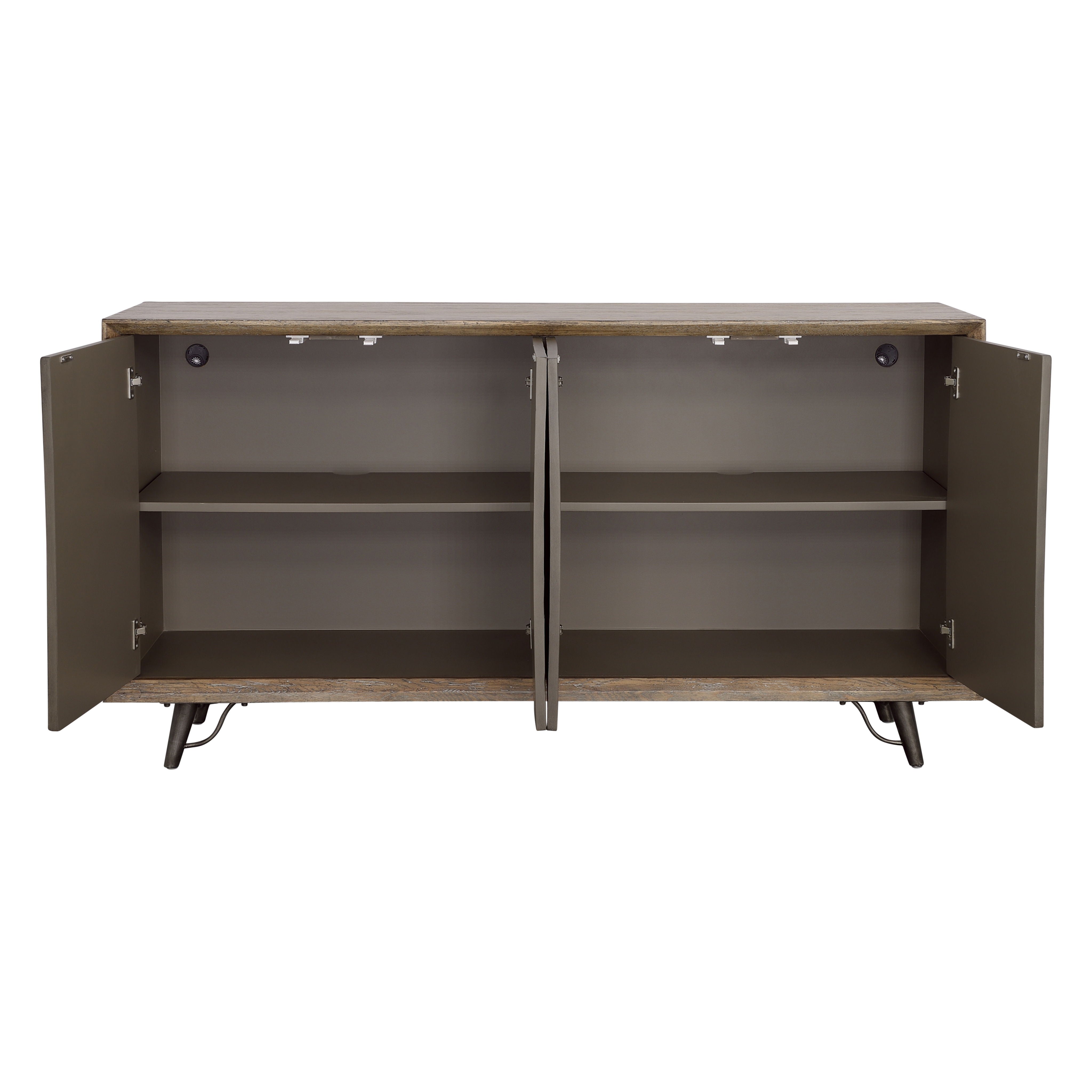 Mayweather - Four Door Credenza - Brown Multitones - Premium Credenzas from Coast2Coast Home - Just $4537.50! Shop now at brett interiors