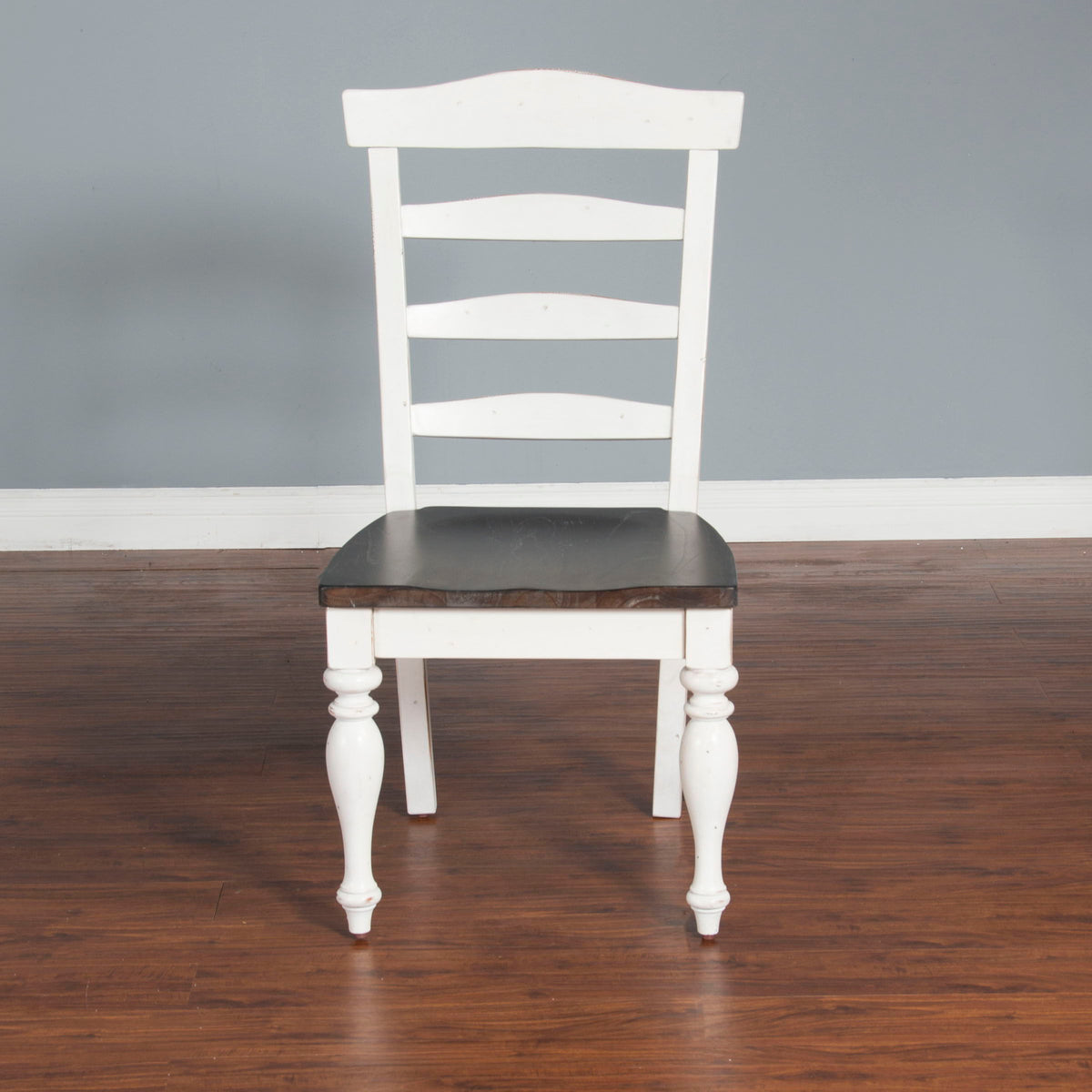 Carriage House - 41" Ladderback Chair - White / Black - Premium Side Chairs from Sunny Designs - Just $202! Shop now at brett interiors