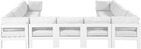 Nizuc - Outdoor Patio Modular Sectional 11 Piece - White - Fabric - Premium Stationary Sectionals from Meridian Furniture - Just $9887.50! Shop now at brett interiors