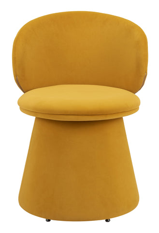 Oblic - Swivel Dining Chair - Orange - Premium Swivel Chairs from Zuo Modern - Just $900! Shop now at brett interiors