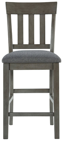 Hallanden - Black / Gray - Upholstered Barstool (Set of 2) - Premium Stool Sets from Ashley Furniture - Just $300.30! Shop now at brett interiors