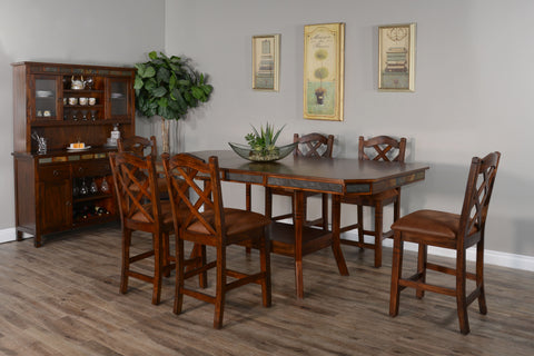 Santa Fe - Extension Table - Dark Brown - Premium Dining Tables with Extensions from Sunny Designs - Just $1151! Shop now at brett interiors