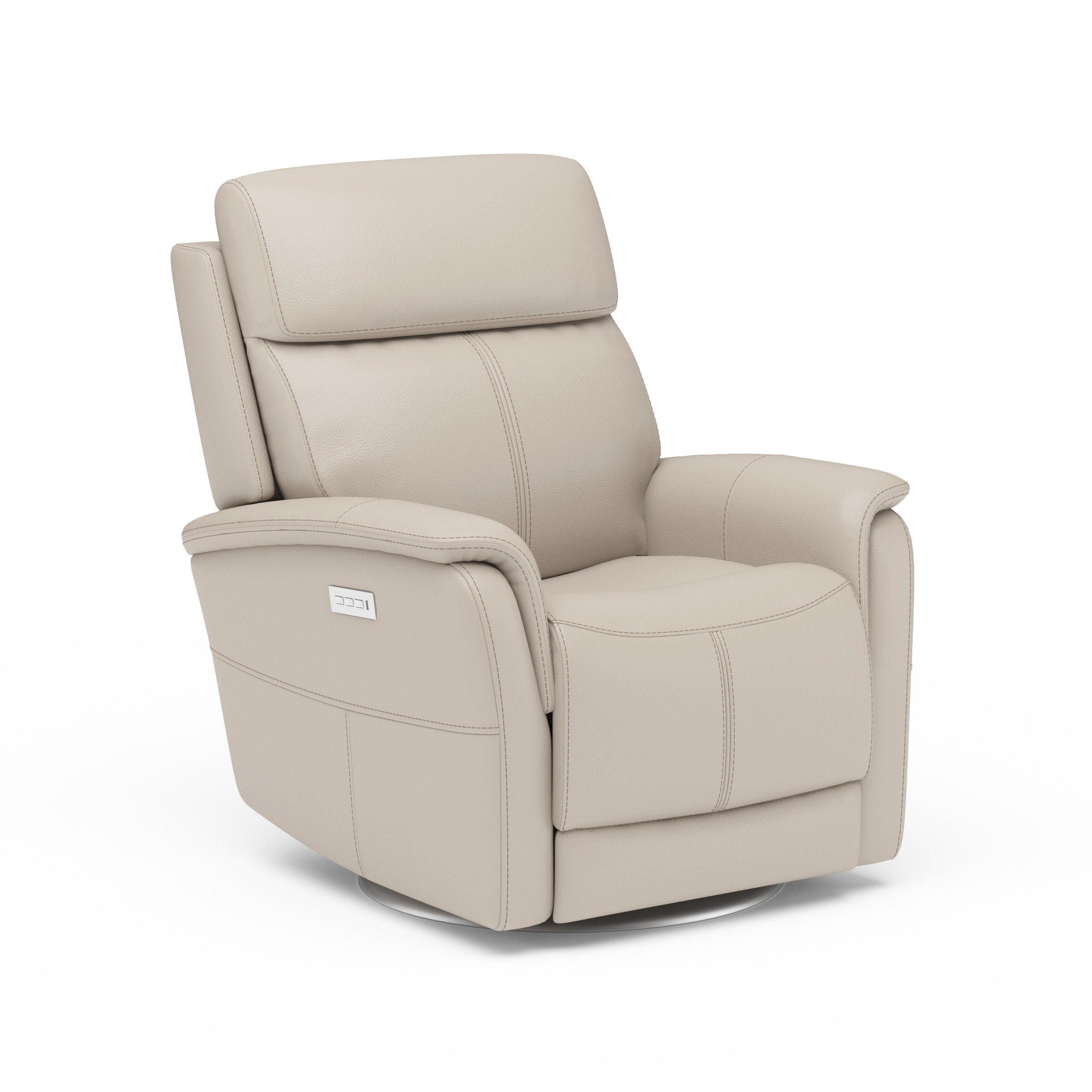 View - Swivel Power Recliner with Power Headrest & Lumbar - Premium Reclining Chairs from Flexsteel - Just $2375! Shop now at brett interiors