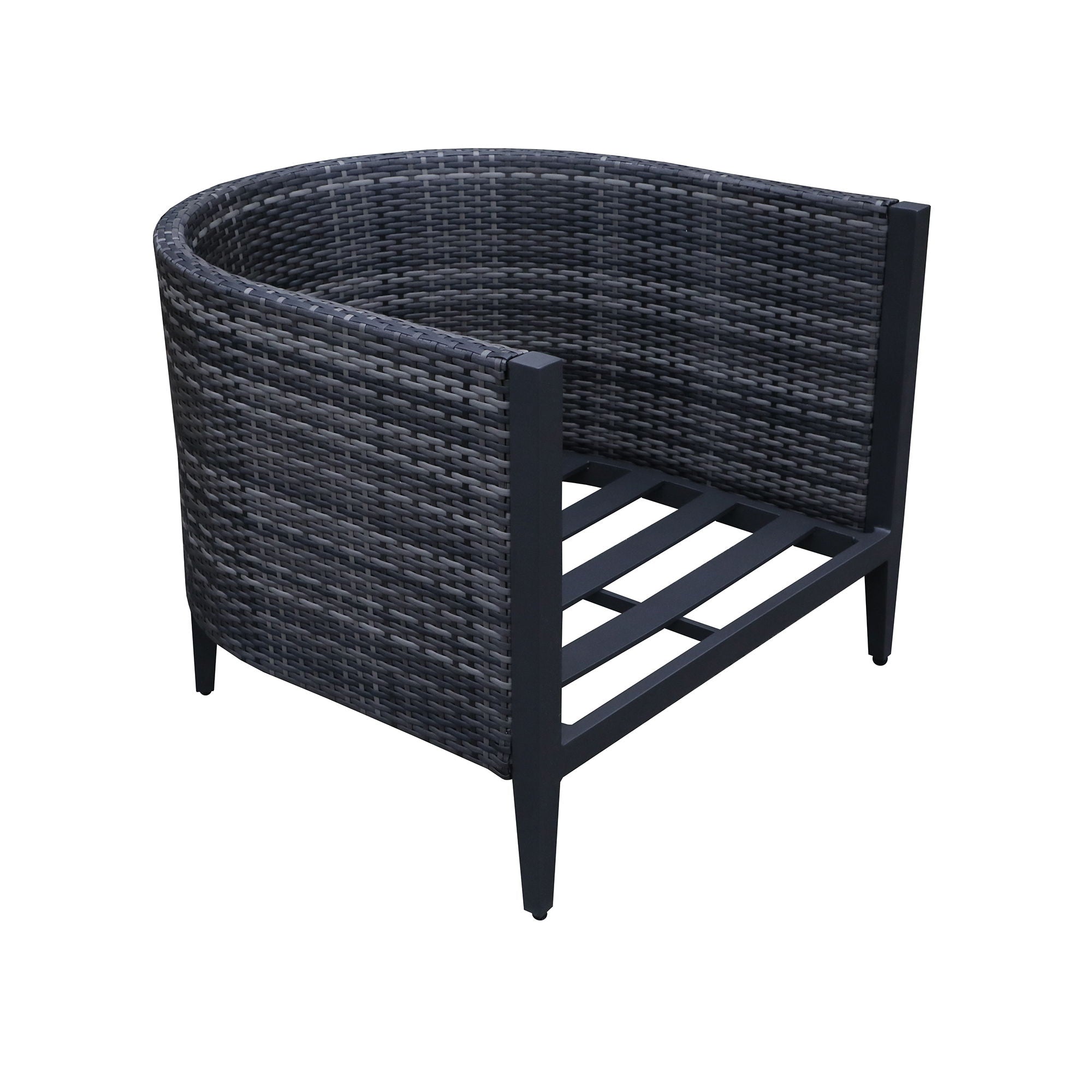 Premium Outdoor Wicker Gabardine Club Chair With Cushion (Set of 2) - White / Dark Gray - Premium Chair Sets from Gather Craft - Just $1483! Shop now at brett interiors