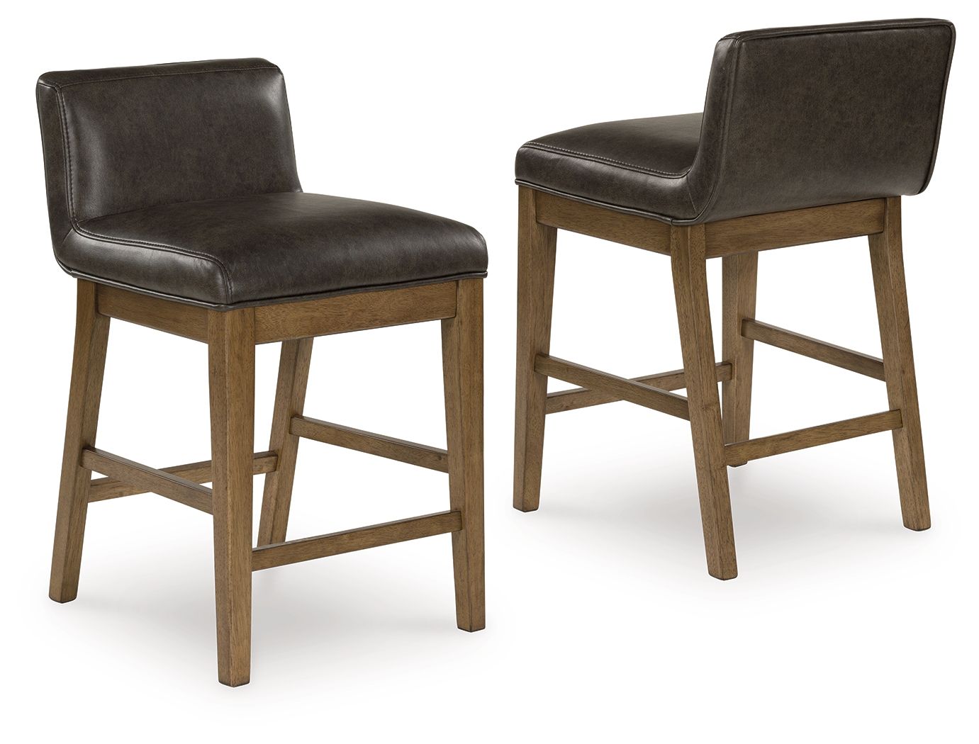 Cabalynn - Two-tone Brown - Upholstered Barstool (Set of 2) - Premium Stool Sets from Signature Design by Ashley® - Just $300.30! Shop now at brett interiors