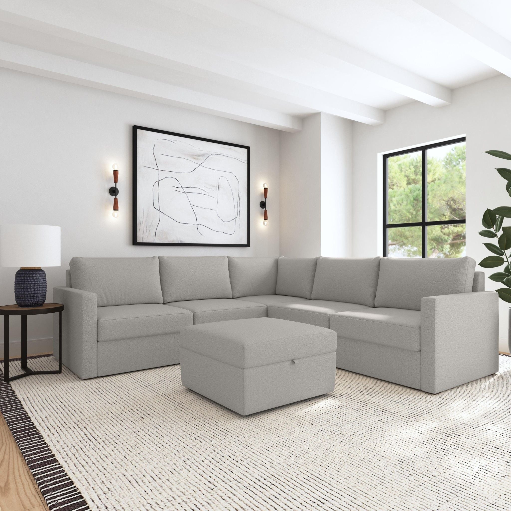 Flex - Sectional with Standard Arm and Storage Ottoman - Premium 2 Piece Living Room Sets from Homestyles - Just $11247.50! Shop now at brett interiors