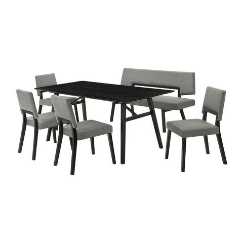 Channell - Black Wood Dining Table Set - Premium 5 Piece Dining Room Sets from Armen Living - Just $1082.50! Shop now at brett interiors