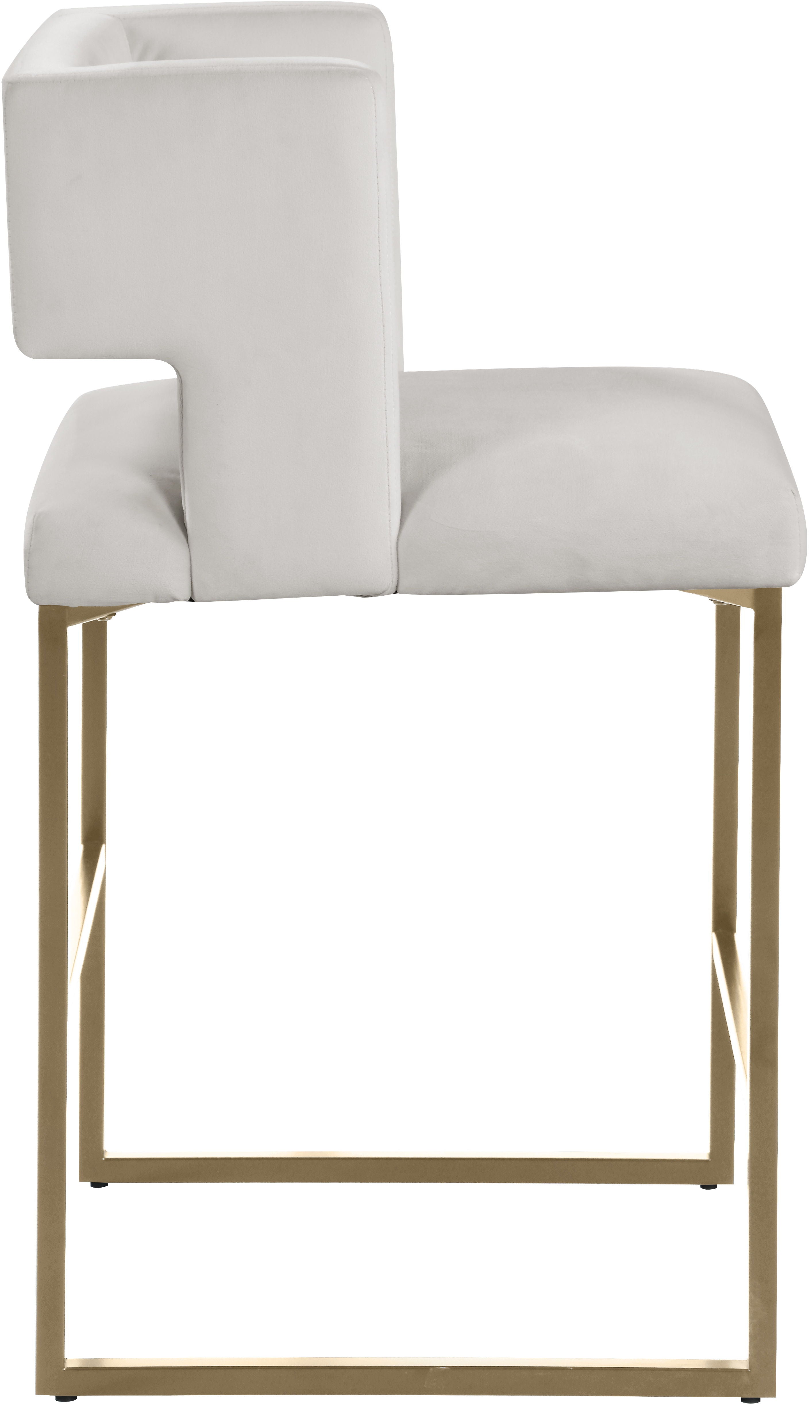 Caleb - Counter Stool with Gold Legs (Set of 2) - Premium Stool Sets from Meridian Furniture - Just $675! Shop now at brett interiors