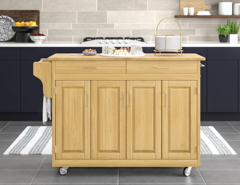 Create-A-Cart - 4 Doors Kitchen Cart - Light Wood Top - Premium Islands & Carts from Homestyles - Just $1499.98! Shop now at brett interiors