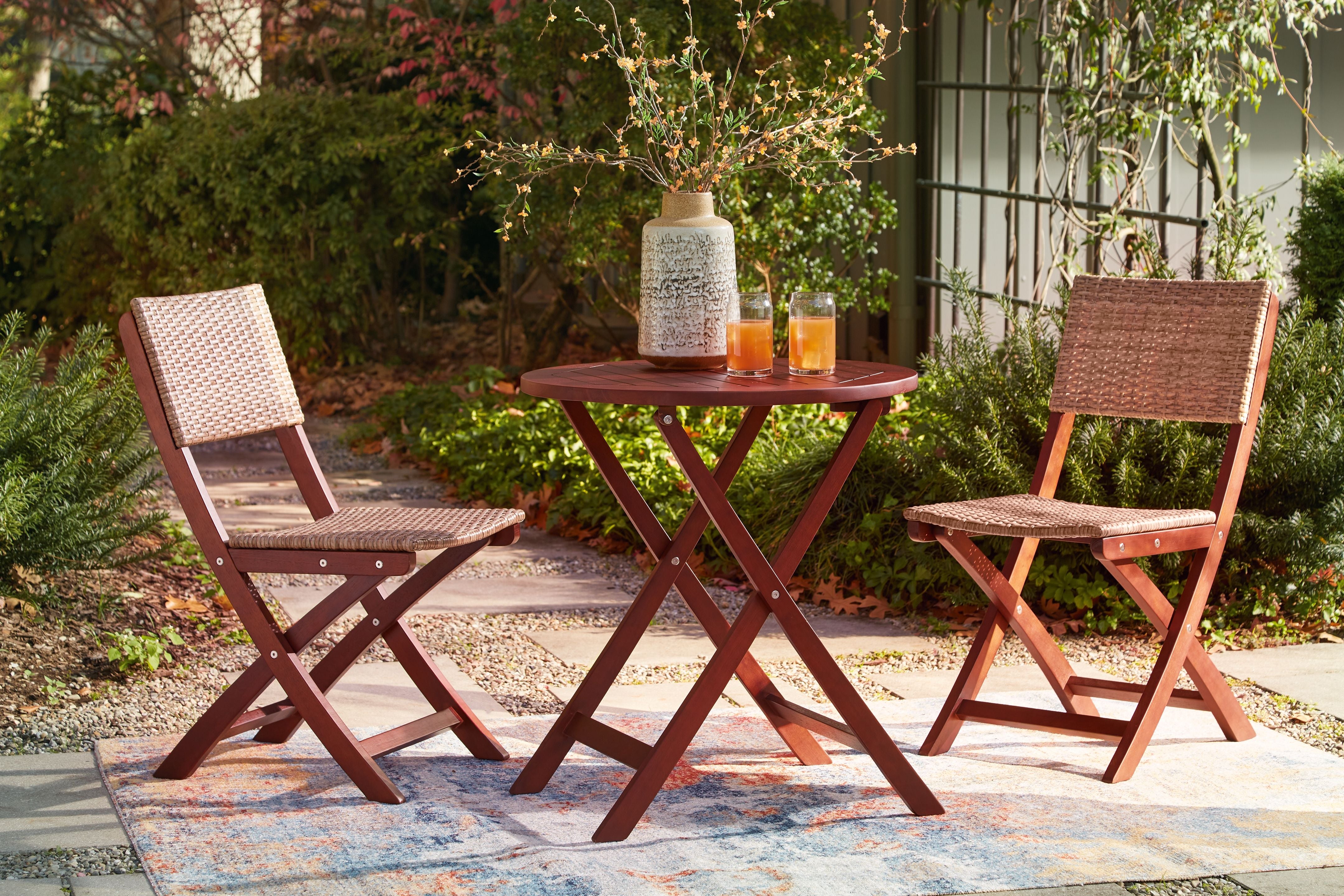 Safari Peak - Outdoor Table Set - Premium 3 Piece Outdoor Sets from Signature Design by Ashley® - Just $358.05! Shop now at brett interiors