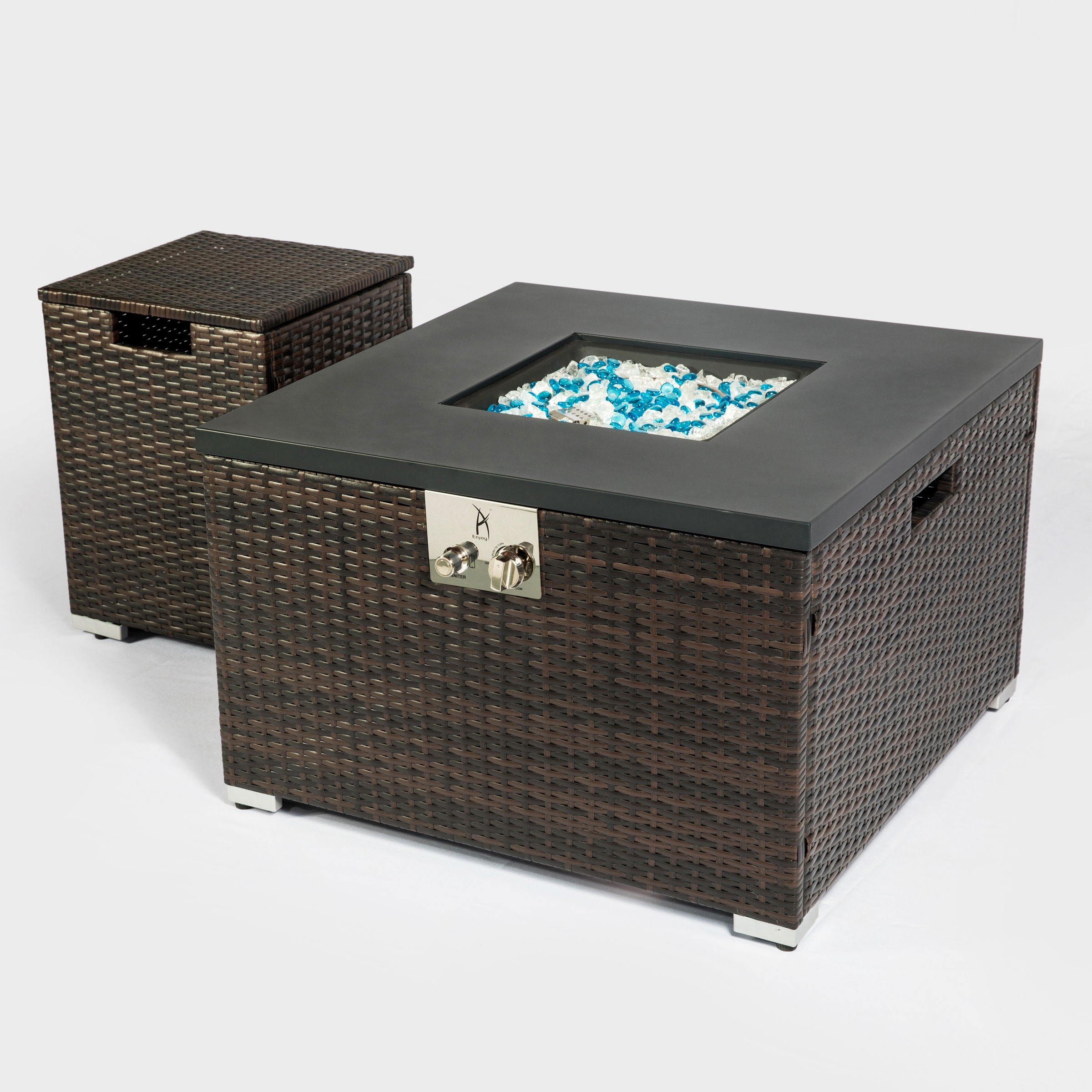 Outdoor Rectangle Fire Pit Table And Propane Tank Cover - Premium Fire Pits from AS Outdoor Heating - Just $163! Shop now at brett interiors