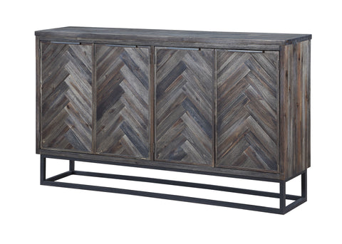 Aspen Court - Four Door Credenza - Herringbone - Premium Credenzas from Coast2Coast Home - Just $4125! Shop now at brett interiors