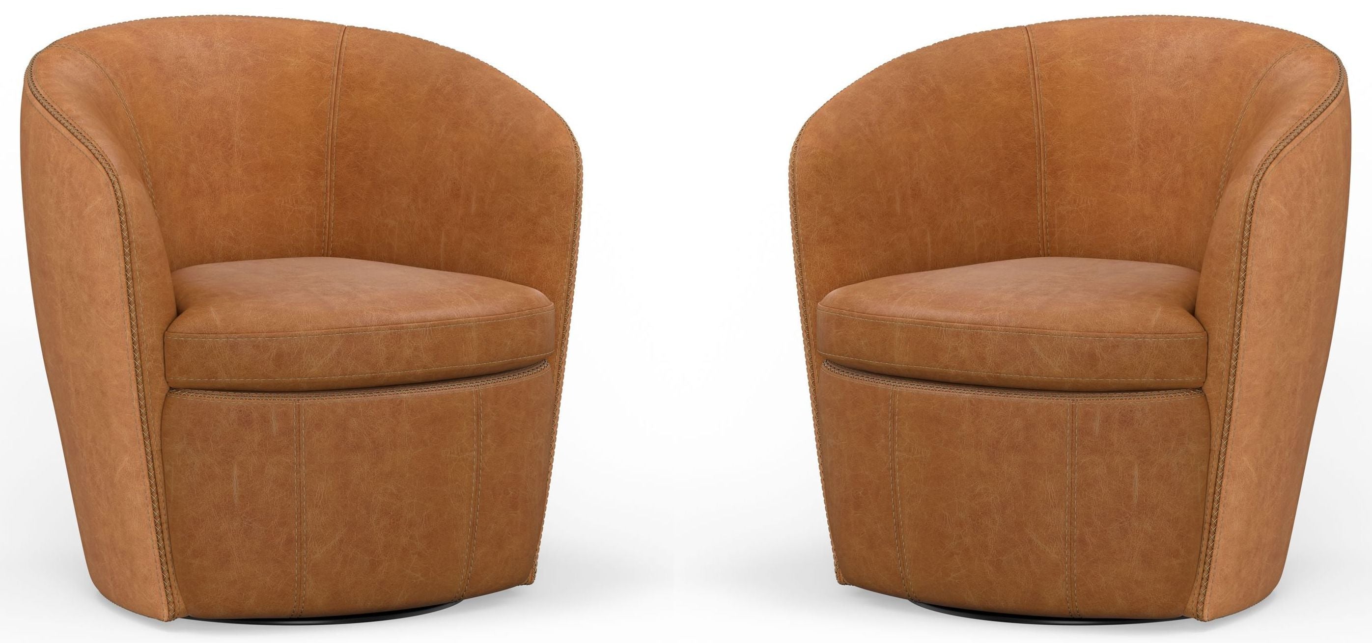 Barolo - 100% Italian Leather Swivel Club Chair (Set of 2) - Premium Chair Sets from Parker Living - Just $1095! Shop now at brett interiors