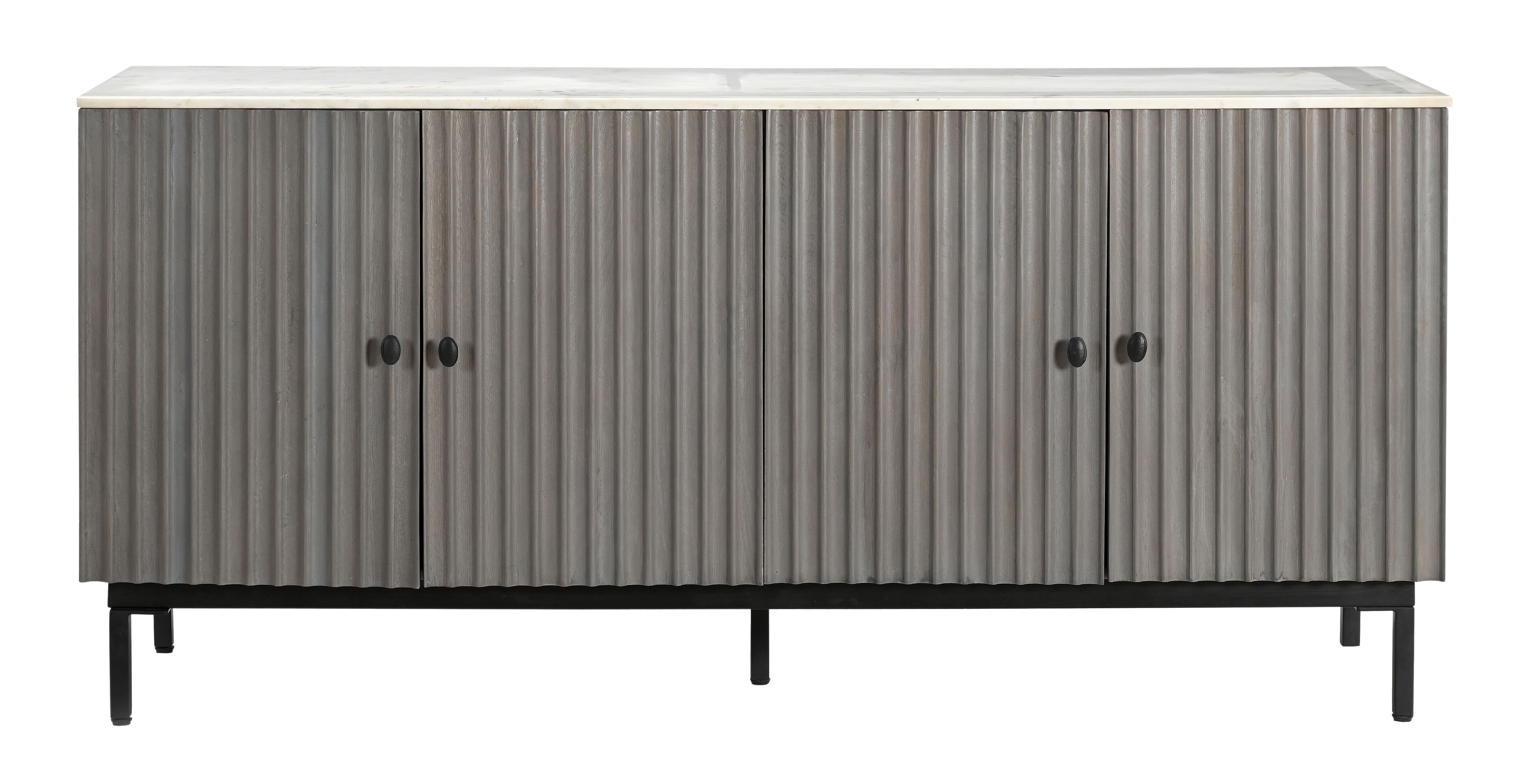 Nebulous - Four Door Credenza - Gray / White - Premium Credenzas from Coast2Coast Home - Just $4950! Shop now at brett interiors