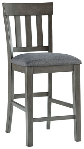 Hallanden - Black / Gray - Upholstered Barstool (Set of 2) - Premium Stool Sets from Ashley Furniture - Just $300.30! Shop now at brett interiors