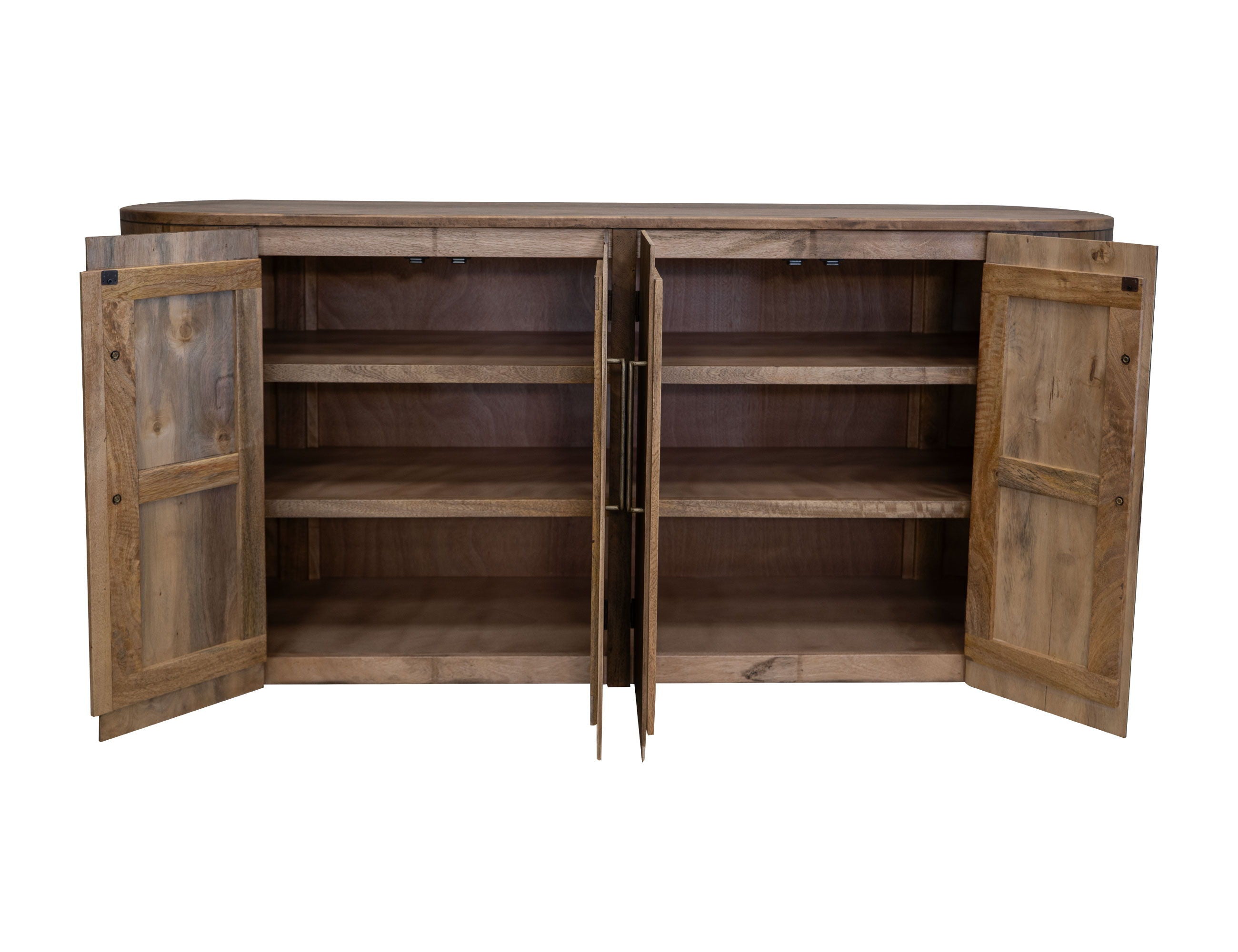 Balam - 4 Doors Console - Almond And Barrel Brown - Premium TV Stands from International Furniture Direct - Just $1372.50! Shop now at brett interiors