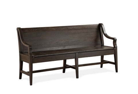 Westley Falls - Bench With Back - Graphite - Premium Dining Benches from Magnussen Furniture - Just $922.50! Shop now at brett interiors