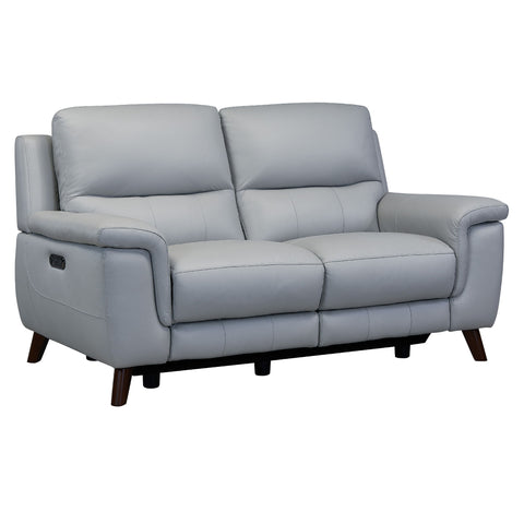 Lizette - Contemporary Loveseat Genuine Leather - Dark Brown / Dove Gray - Premium Reclining Loveseats from Armen Living - Just $3085! Shop now at brett interiors