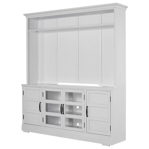 Shoreham - 76 In. TV Console With Hutch - Effortless White - Premium Entertainment Centers from Parker House - Just $1997.50! Shop now at brett interiors