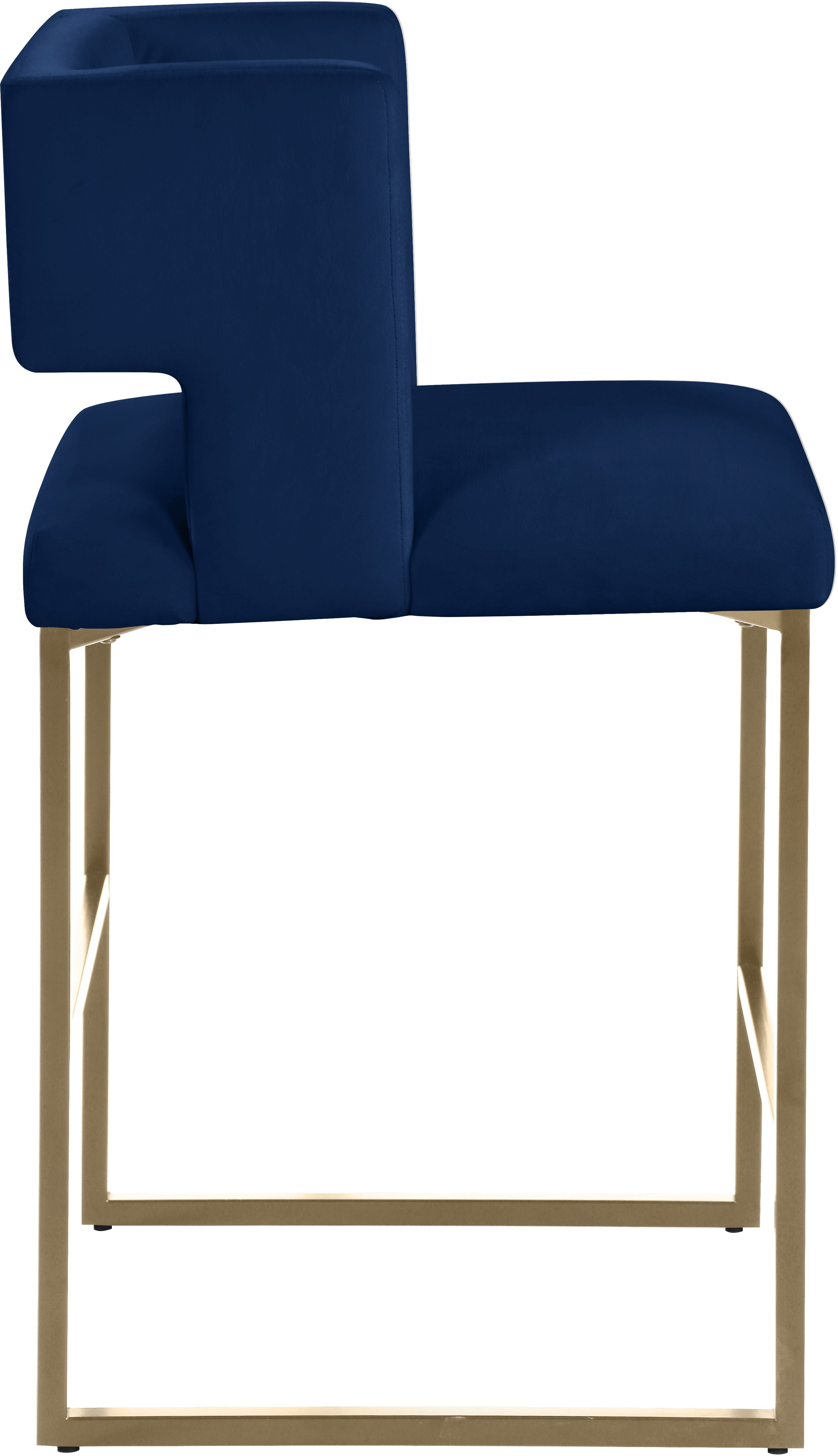 Caleb - Counter Stool with Gold Legs (Set of 2) - Premium Stool Sets from Meridian Furniture - Just $675! Shop now at brett interiors