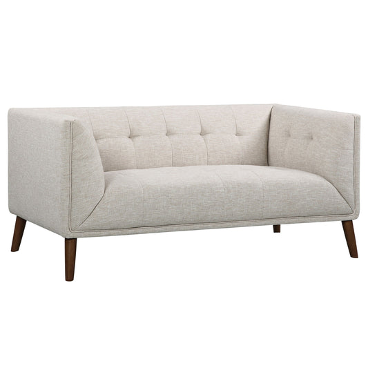 Hudson - Mid-Century Button - Tufted Loveseat - Premium Stationary Loveseats from Armen Living - Just $1047.50! Shop now at brett interiors