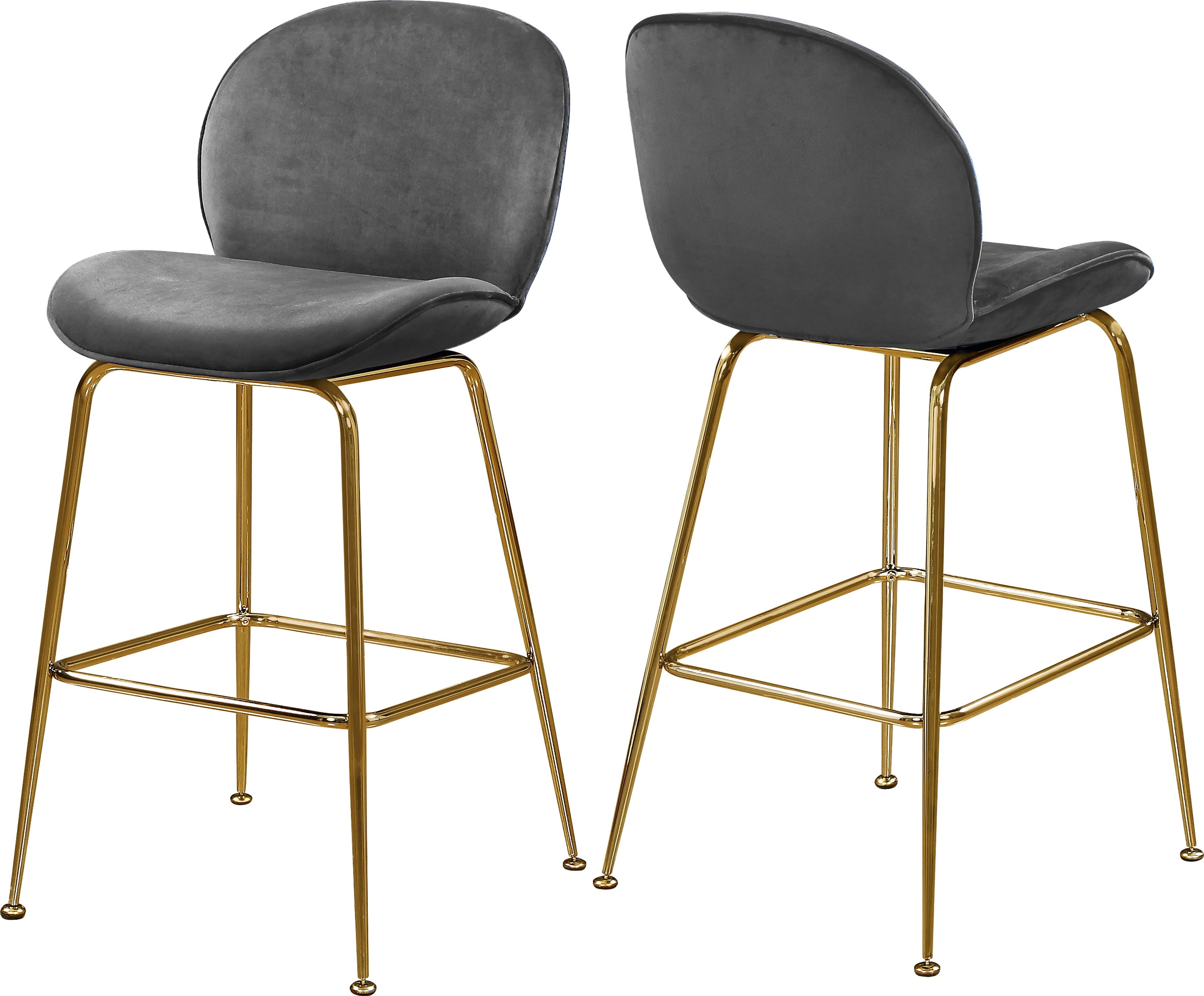 Paris - Stool with Gold Legs (Set of 2) - Premium Stool Sets from Meridian Furniture - Just $650! Shop now at brett interiors