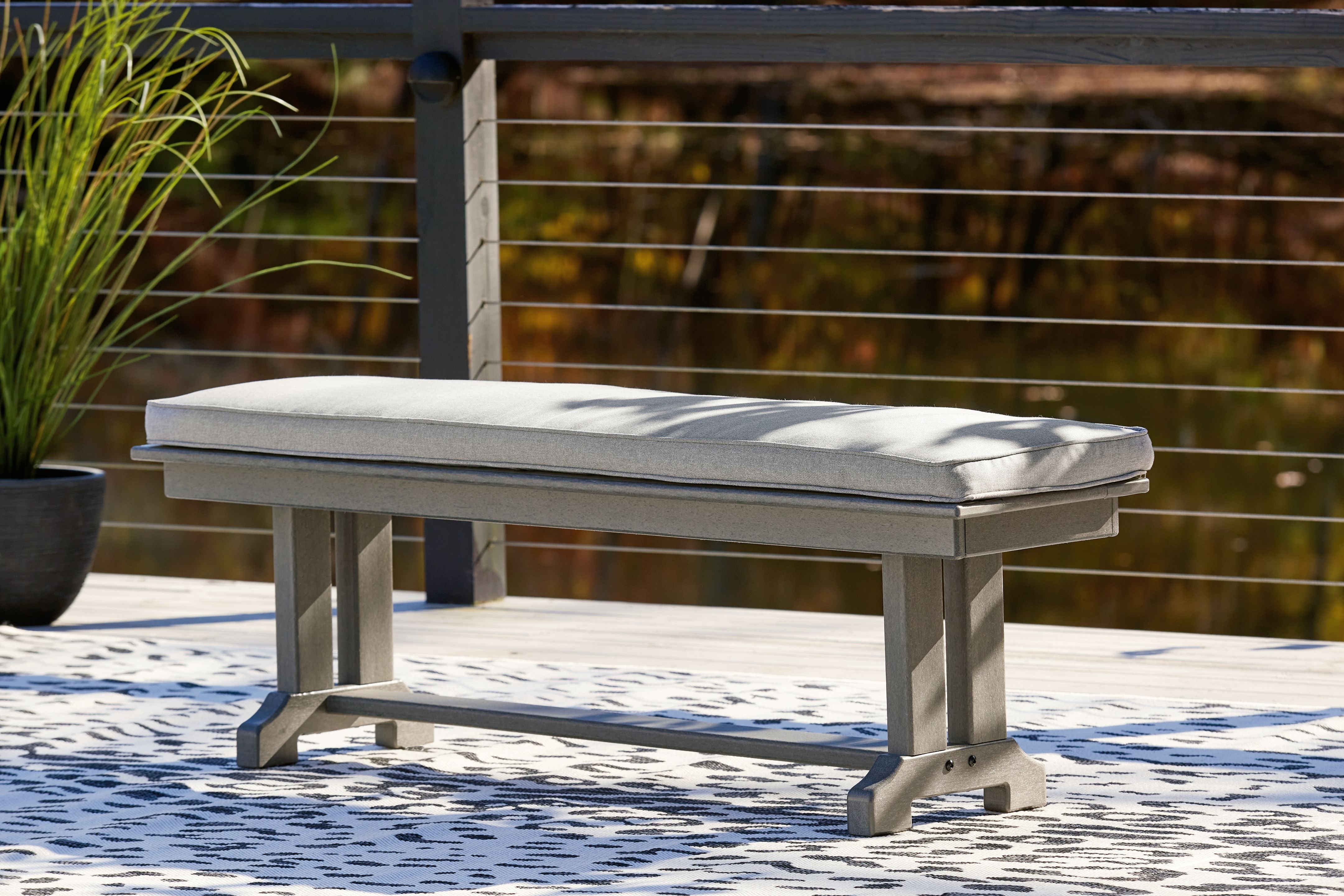 Visola - Gray - Bench With Cushion - Premium Benches from Signature Design by Ashley® - Just $519.75! Shop now at brett interiors