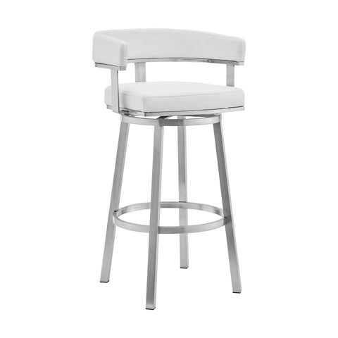 Lorin - Stainless Steel Swivel Bar Stool Armen Living