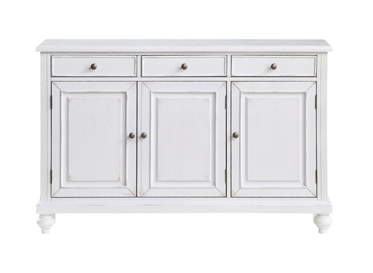 Viviana - Three Door Three Drawer Credenza - Dove White Rub - Premium Credenzas from Coast2Coast Home - Just $2640! Shop now at brett interiors