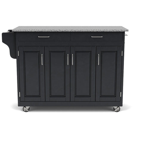 Create-A-Cart - 4 Doors Kitchen Cart - Gray Granite Top - Premium Islands & Carts from Homestyles - Just $1834.98! Shop now at brett interiors