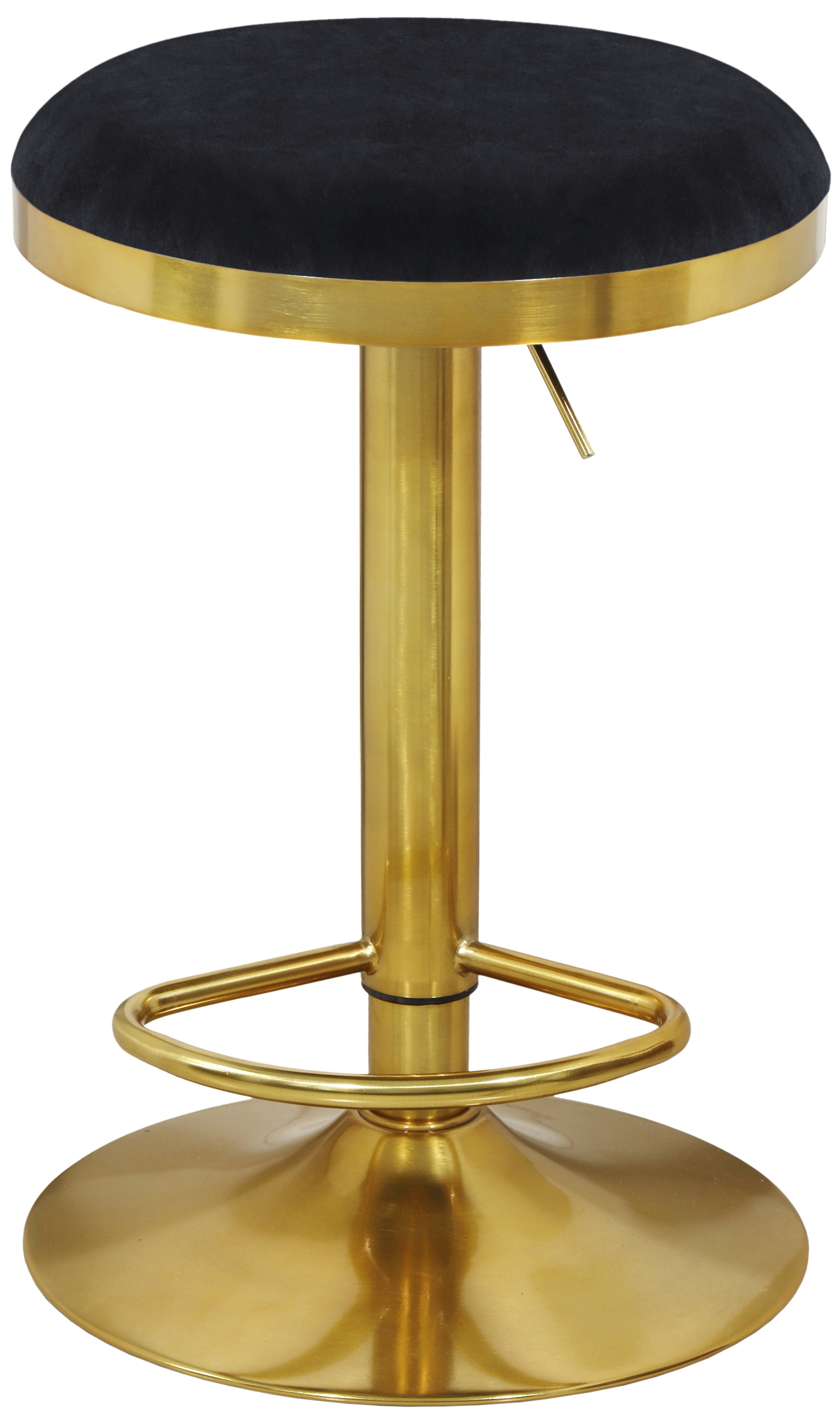 Brody - Adjustable Stool, Gold Base - Premium Adjustable Stools from Meridian Furniture - Just $337.50! Shop now at brett interiors