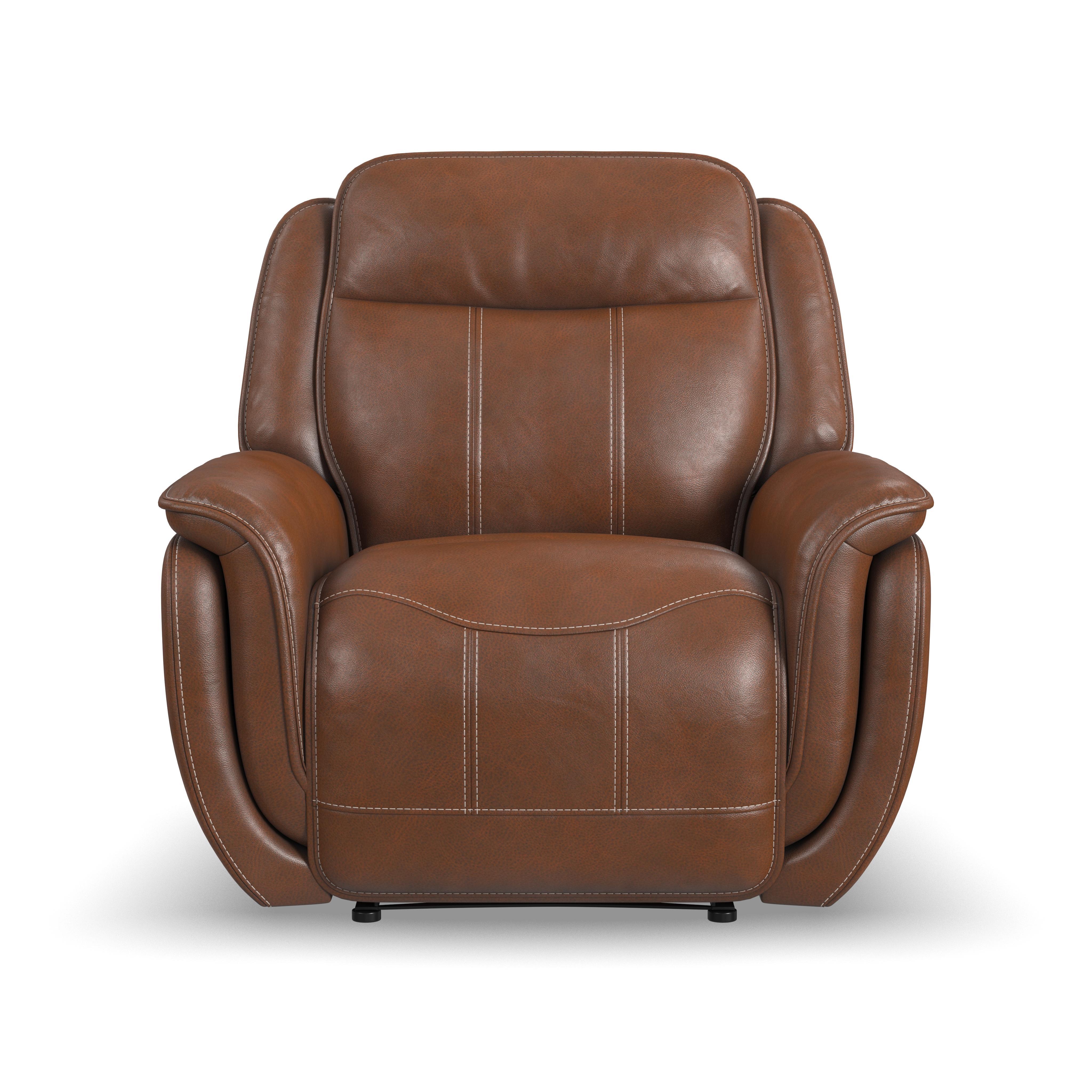 Swift - Power Recliner with Power Headrest & Lumbar - Dark Brown - Premium Reclining Chairs from Flexsteel - Just $1812.50! Shop now at brett interiors