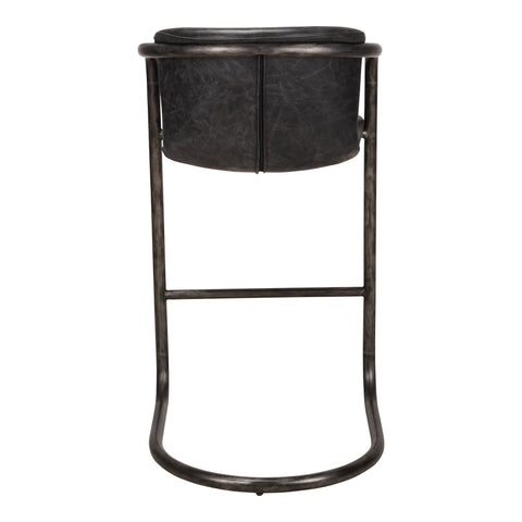 Freeman - Barstool Leather (Set of 2) - Onyx Black - Premium Stool Sets from Moe's Home Collection - Just $3247.50! Shop now at brett interiors