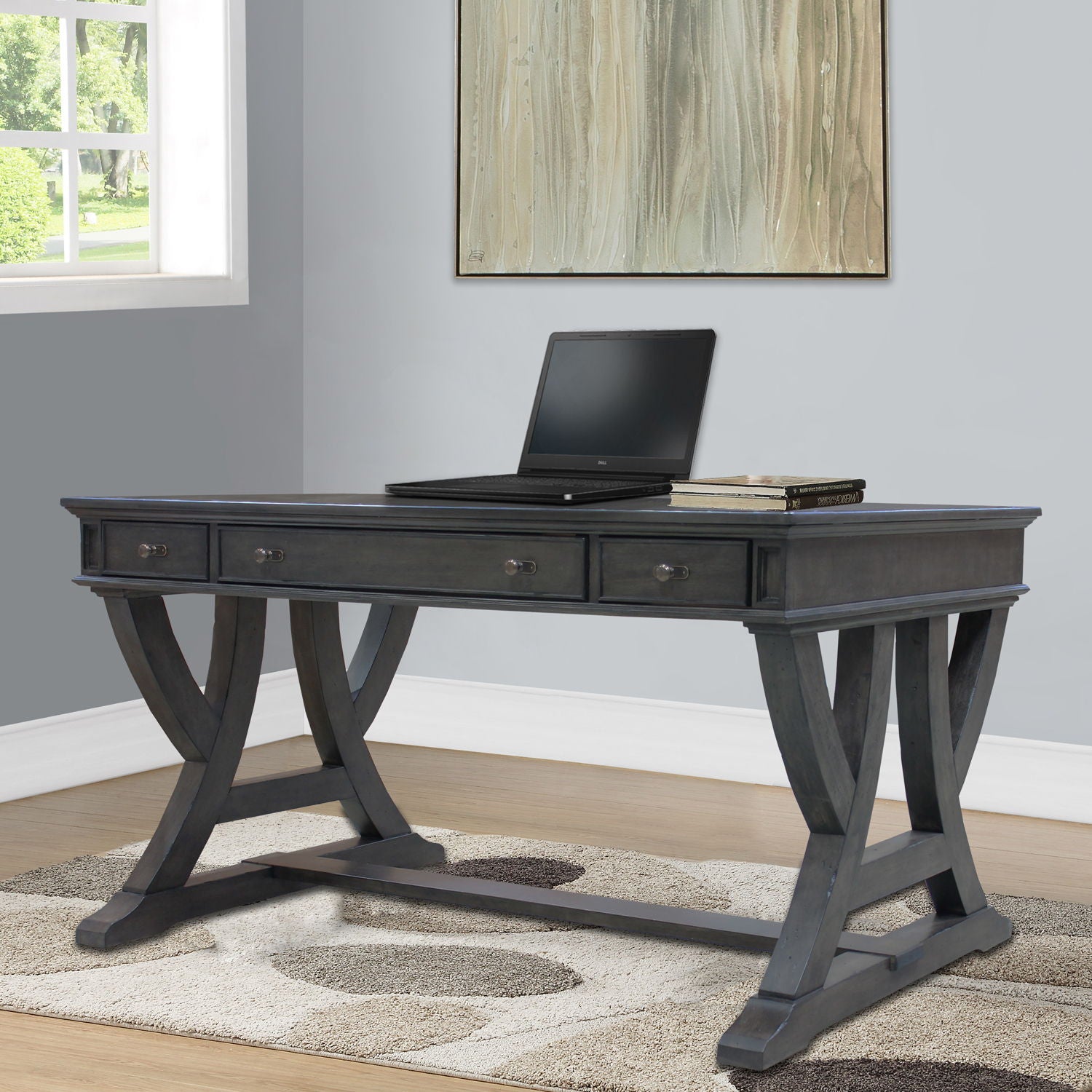 Washington Heights - Writing Desk - Washed Charcoal - Premium Writing Desks from Parker House - Just $1125! Shop now at brett interiors