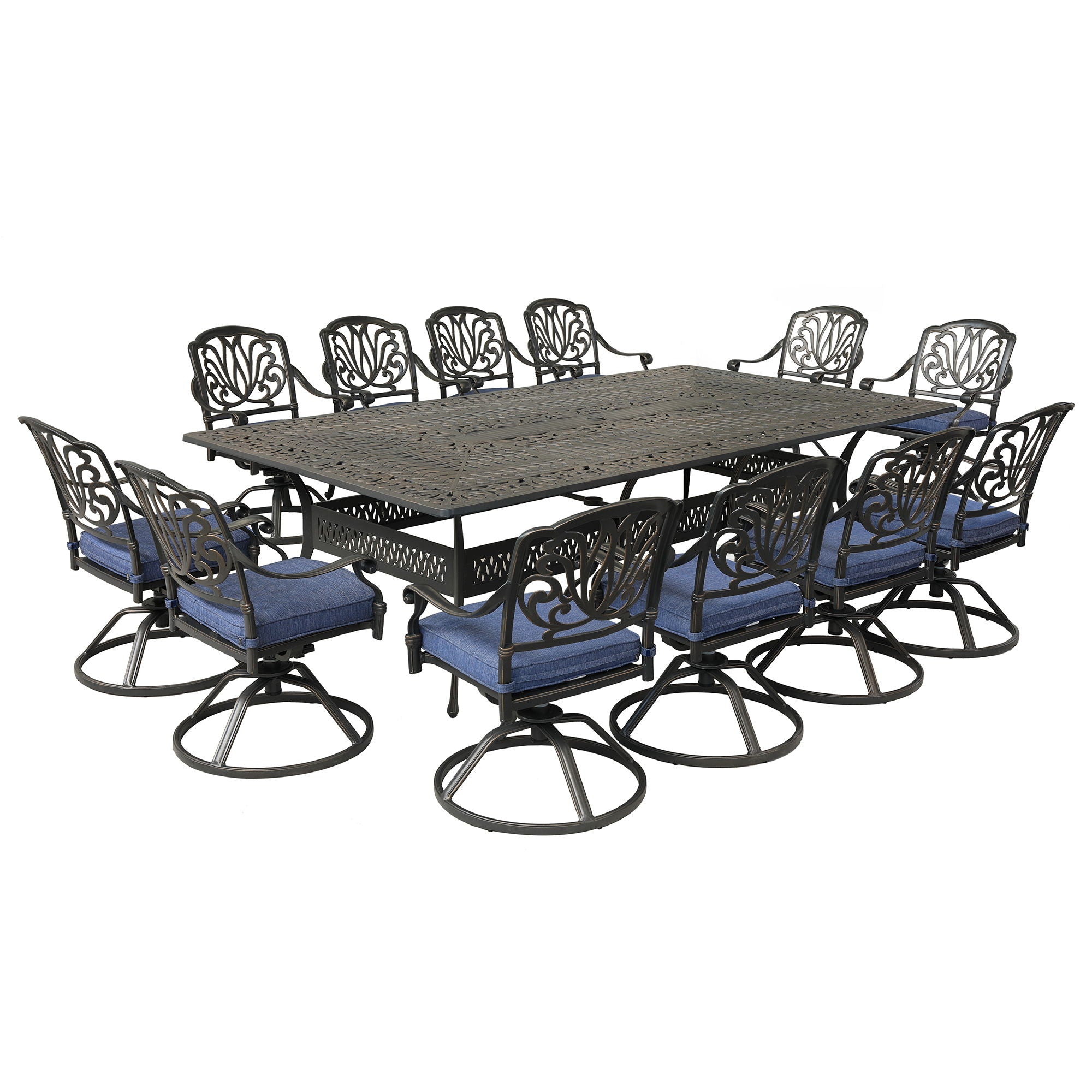 Rectangular Metal Dining Set With Cushions - Premium 8 + Piece Outdoor Sets from Gather Craft - Just $7251! Shop now at brett interiors