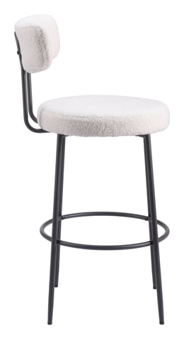 Blanca - Barstool (Set of 2) - Ivory - Premium Stool Sets from Zuo Modern - Just $800! Shop now at brett interiors