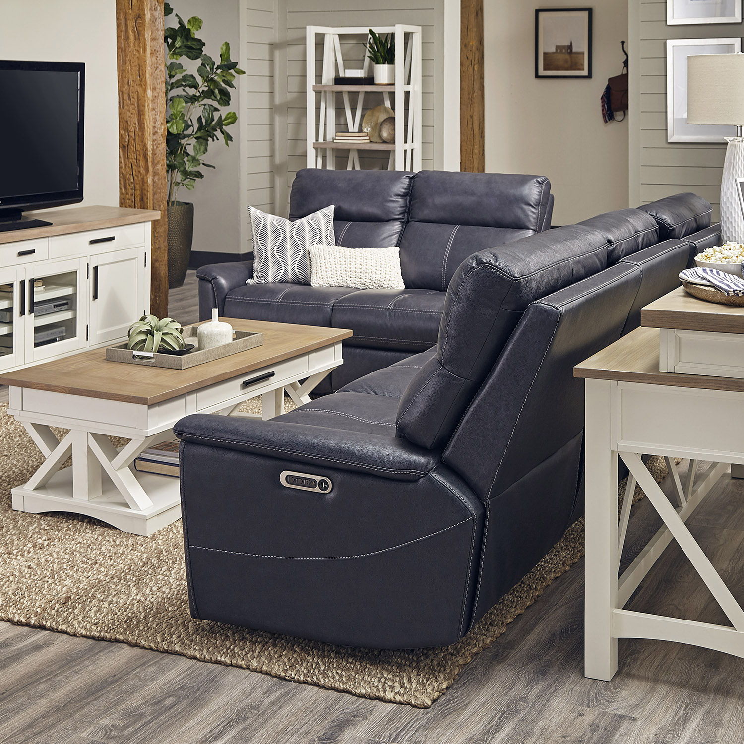 Reed - Power Reclining Sofa Loveseat And Recliner - Indigo - Premium 3 Piece Living Room Sets from Parker Living - Just $6592.50! Shop now at brett interiors