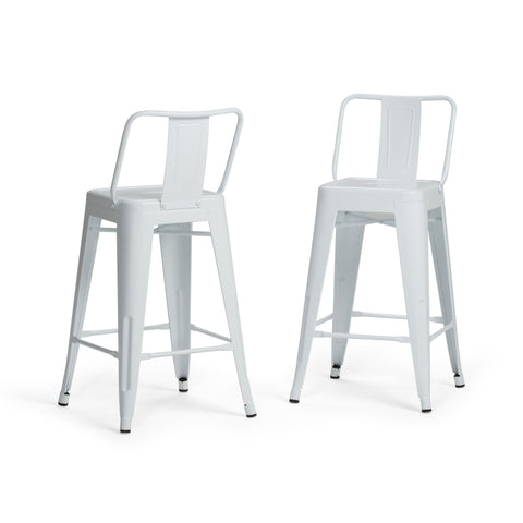 Rayne - 24" Metal Counter Height Stool (Set of 2) - Premium Stool Sets from Simpli Home - Just $149! Shop now at brett interiors