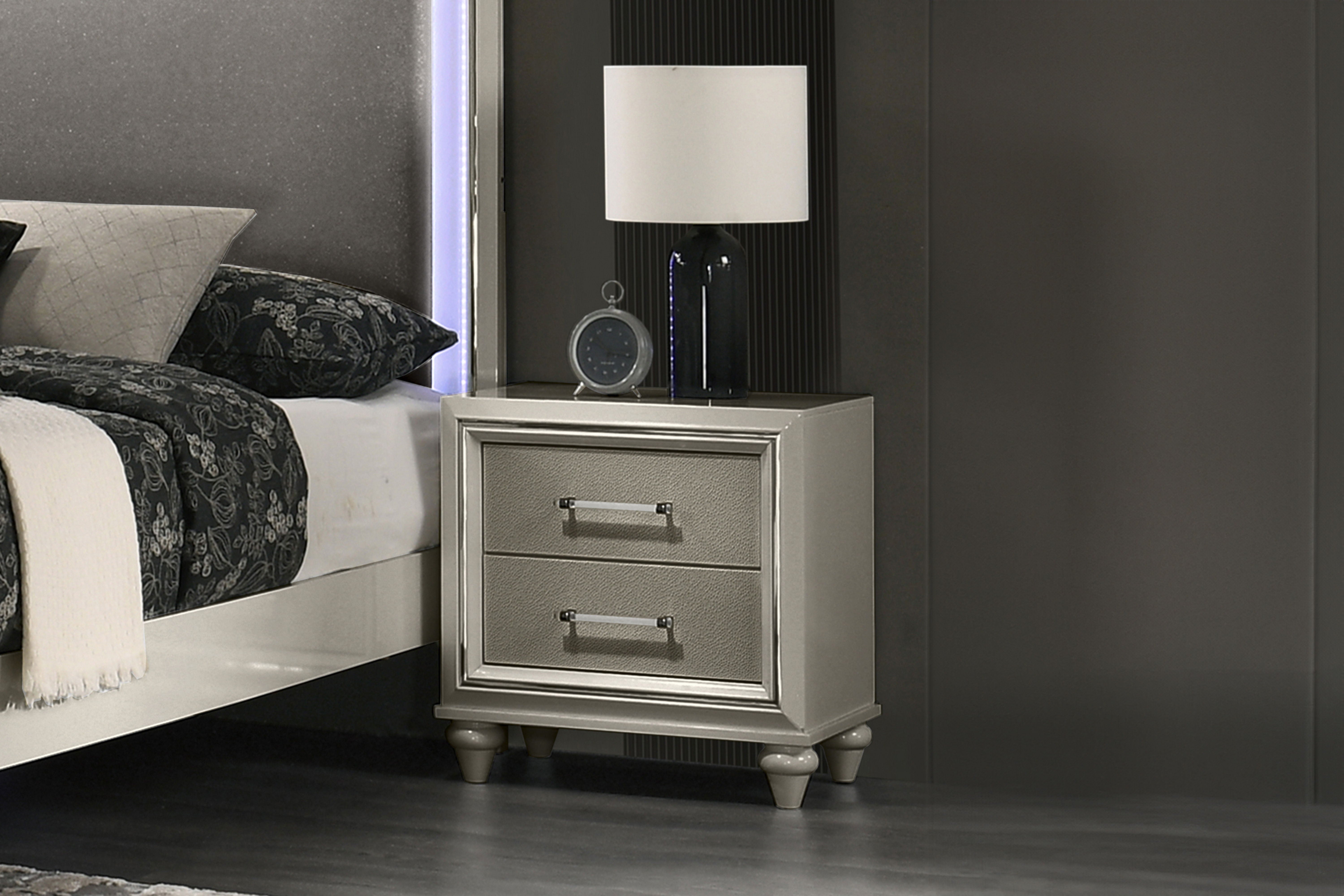 Lumina - Nightstand - Silver - Premium Accent Nightstands from New Classic - Just $225! Shop now at brett interiors