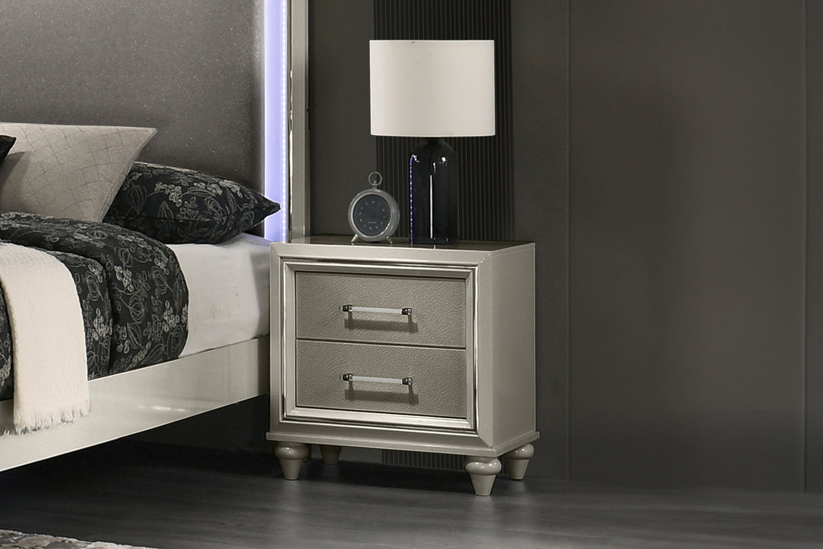 Lumina - Nightstand - Silver - Premium Accent Nightstands from New Classic - Just $225! Shop now at brett interiors