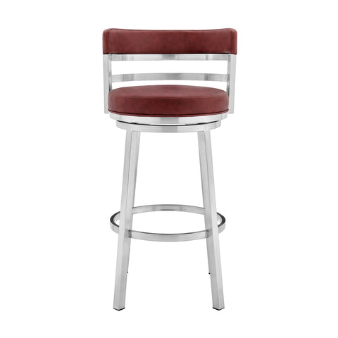 Madrid - Swivel Stainless Steel Bar Stool - Premium Counter Height (24"-27") from Armen Living - Just $415! Shop now at brett interiors